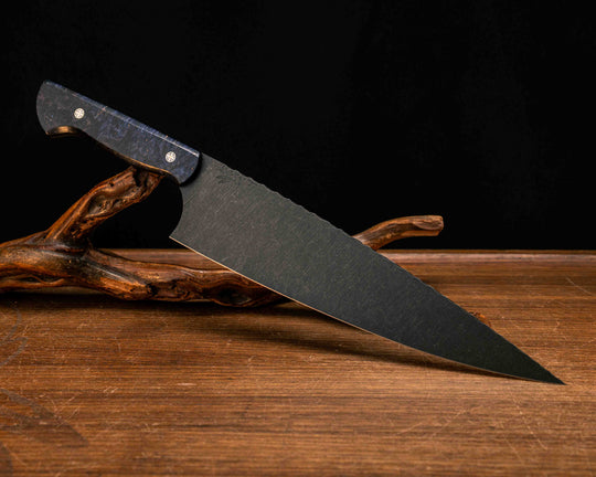 10" Chef Blade- Dyed Maple, Mosaic Pins, Smooth Grip