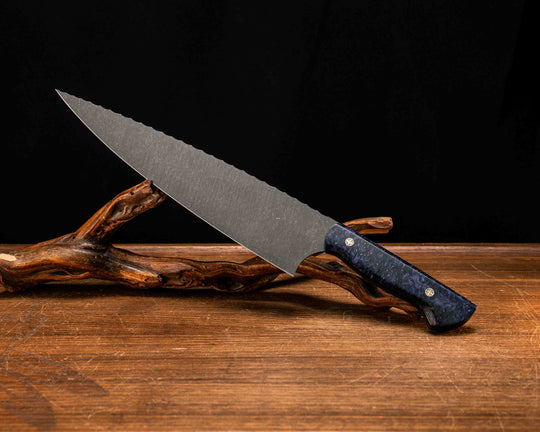 10" Chef Blade- Dyed Maple, Mosaic Pins, Smooth Grip