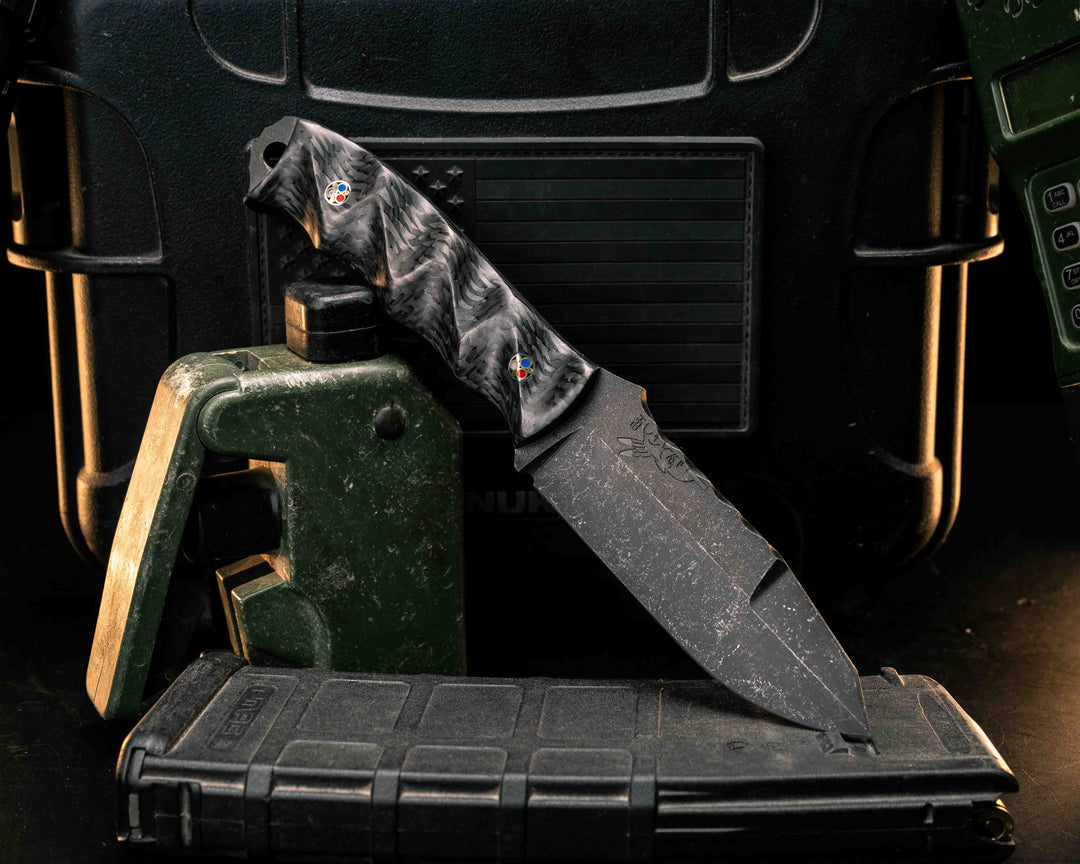 Disaster Jr Gen 3- Carbon, Patriot Mosaic Pins, Textured Grip