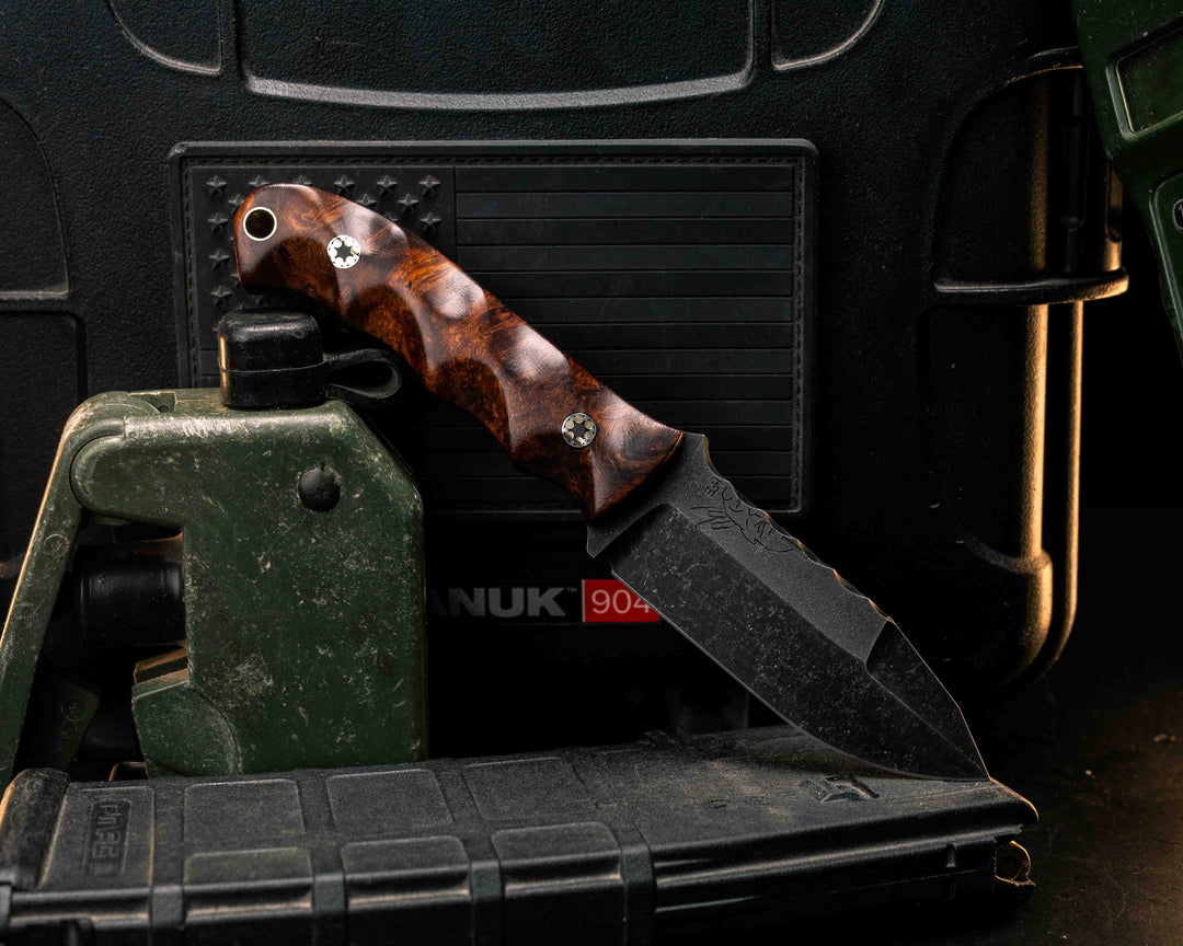 Disaster Cub Gen 3- Desert Ironwood, Mosaic Pins, Brass Lanyard Pin, Textured Grip