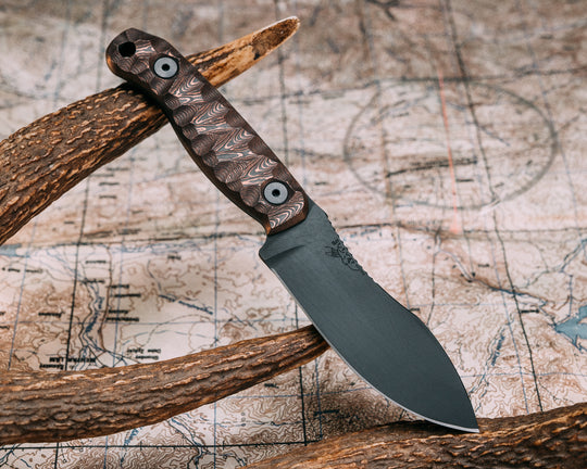 Skinner Jr - Copper Camo CF, Armor Black Cerakote, Allen Bolts, Chaos Grip.