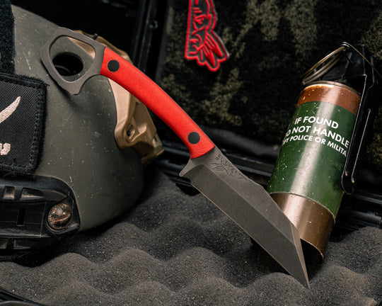 SHPOS- Pulse Red Glass Carbon, CF Pins, Smooth Grip