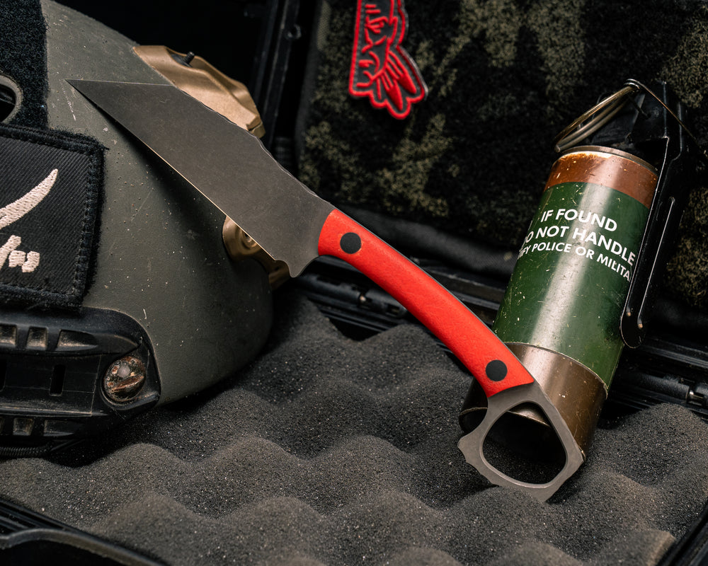 SHPOS- Pulse Red Glass Carbon, CF Pins, Smooth Grip