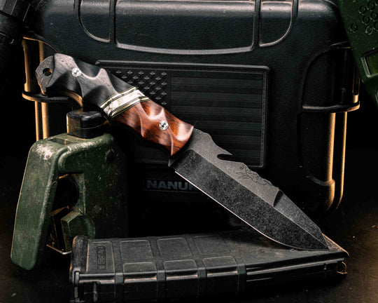Notched Wire Cutter Breacher Gen 3- Snakewood, Black G10, OD Green G10 and Brass Pin Striping, White with Gold Web Tru-stone Split, Ancient Bog Oak, Mosaic Pins, Textured Grip