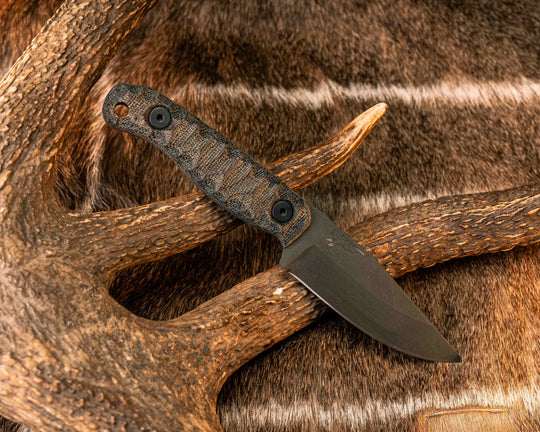 Feather Light- OD Green/Black Canvas Micarta, Allen Bolts, Textured Grip