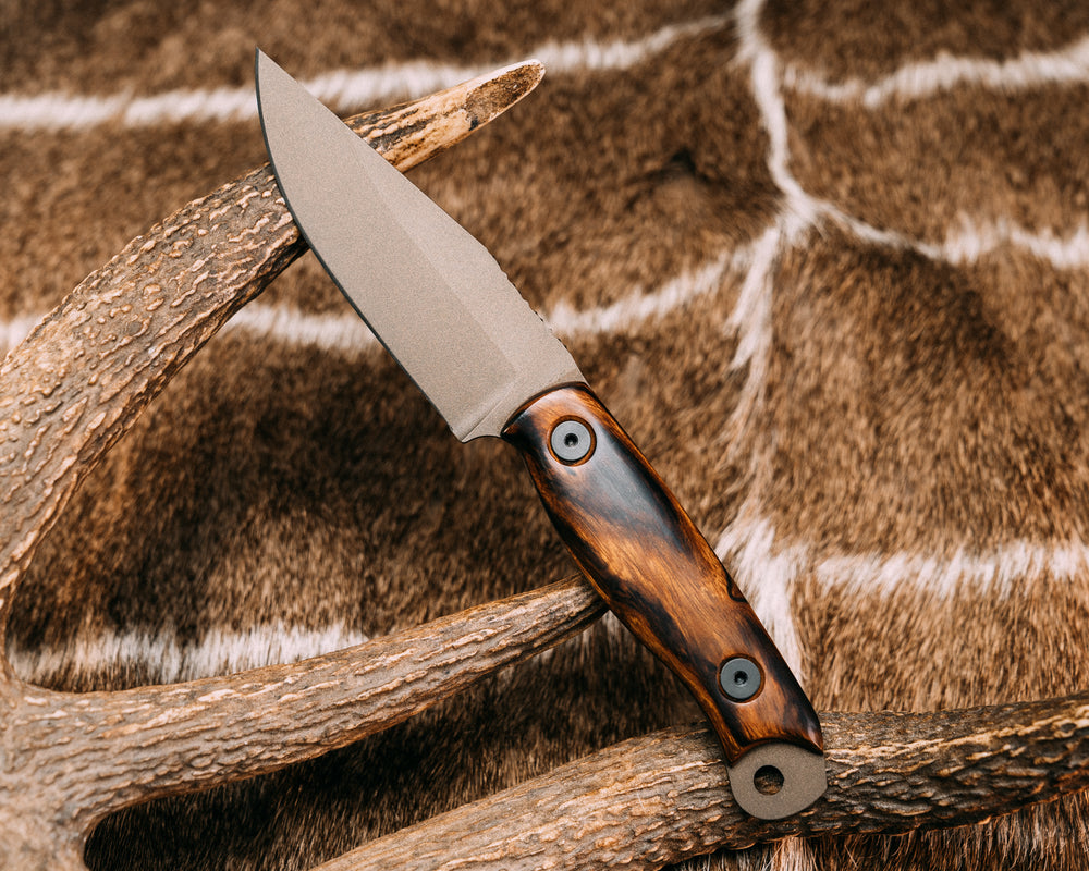 Crow Scalper- Desert Ironwood, Midnight Bronze Cerakote, Allen Bolts, Smooth Grip