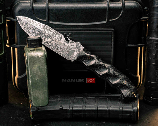 Notched Wire Cutter Breacher Gen 3- Carbon Fiber, Mosaic Pins, Textured Grip