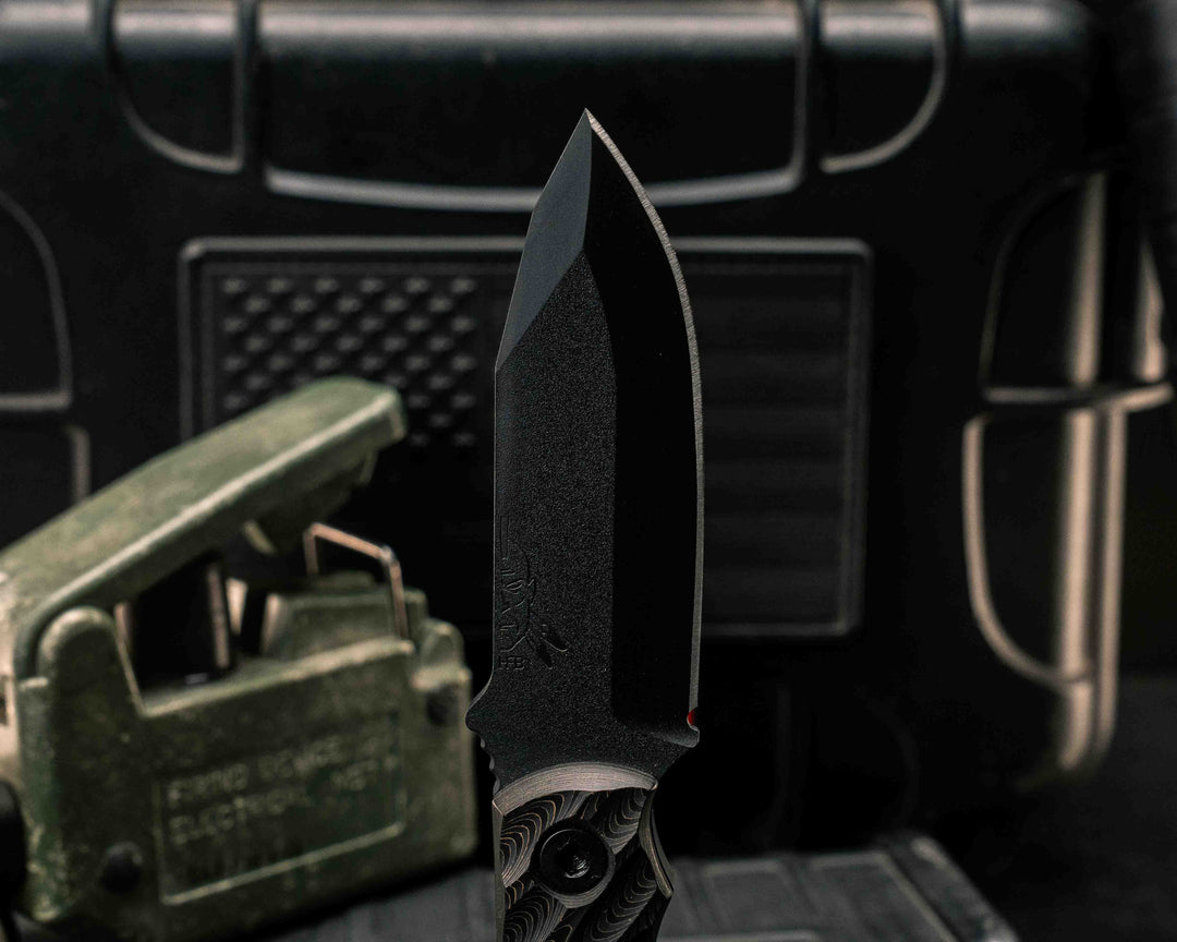 Disaster Cub- Gold Camo Carbon, DLC Coating, Allen Bolts, Textured Grip