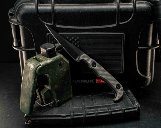 Slender Man- Grey G10, Armor Black Cerakote, Allen Bolts, Textured Grip