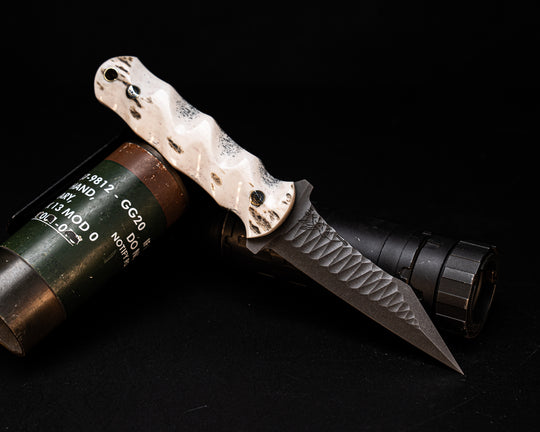 Combat Dirt Nap- Mosaic Pins, Brass Lanyard Pin, Textured Grip