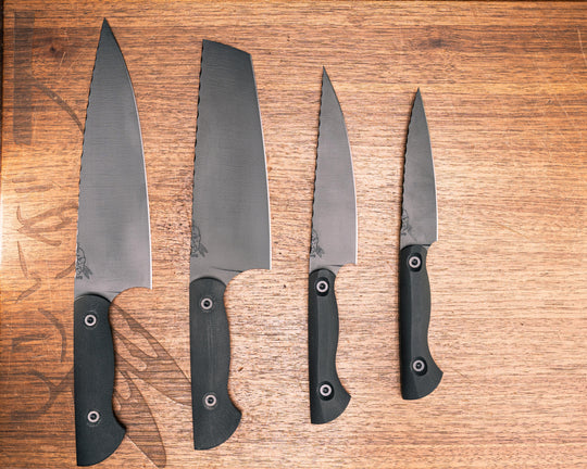 Chef Set - Black G10, Armor Black Cerakote, Allen Bolts, Smooth Grip