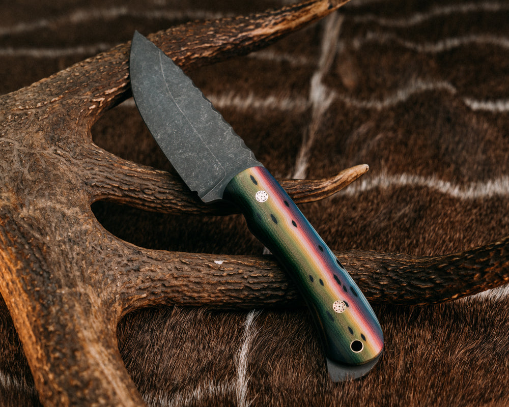 Cavner - Thin Rainbow Trout G-Carta, Mosaic Pins, Brass Lanyard Pin, Smooth Grip