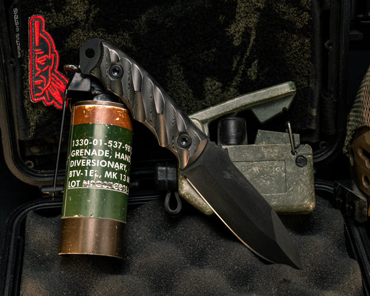 Disaster Jr- Black Dunes Carbon, Armor Black Cerakote, Allen Bolts, Textured Grip