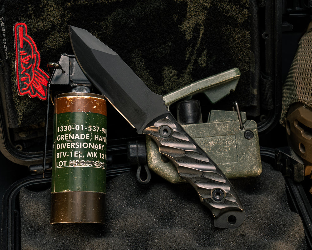 Disaster Jr- Black Dunes Carbon, Armor Black Cerakote, Allen Bolts, Textured Grip