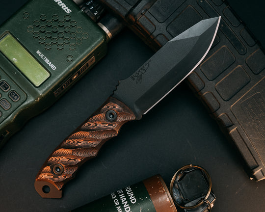 Disaster Jr- Copper Camo Carbon, Armor Black Cerakote, Allen Bolts, Iron Grip