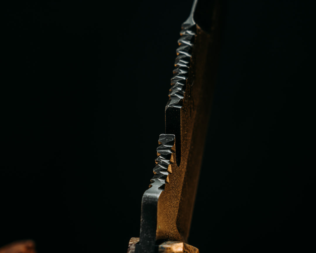 Notched Wire Cutter Breacher Gen 3- Dinosaur Bone, Mosaic Pins, CF Lanyard Pin, Textured Grip