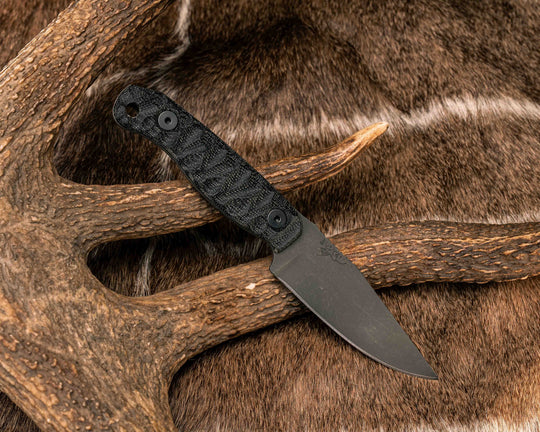Feather Light- Black Canvas Micarta, Allen Bolts, Textured Grip