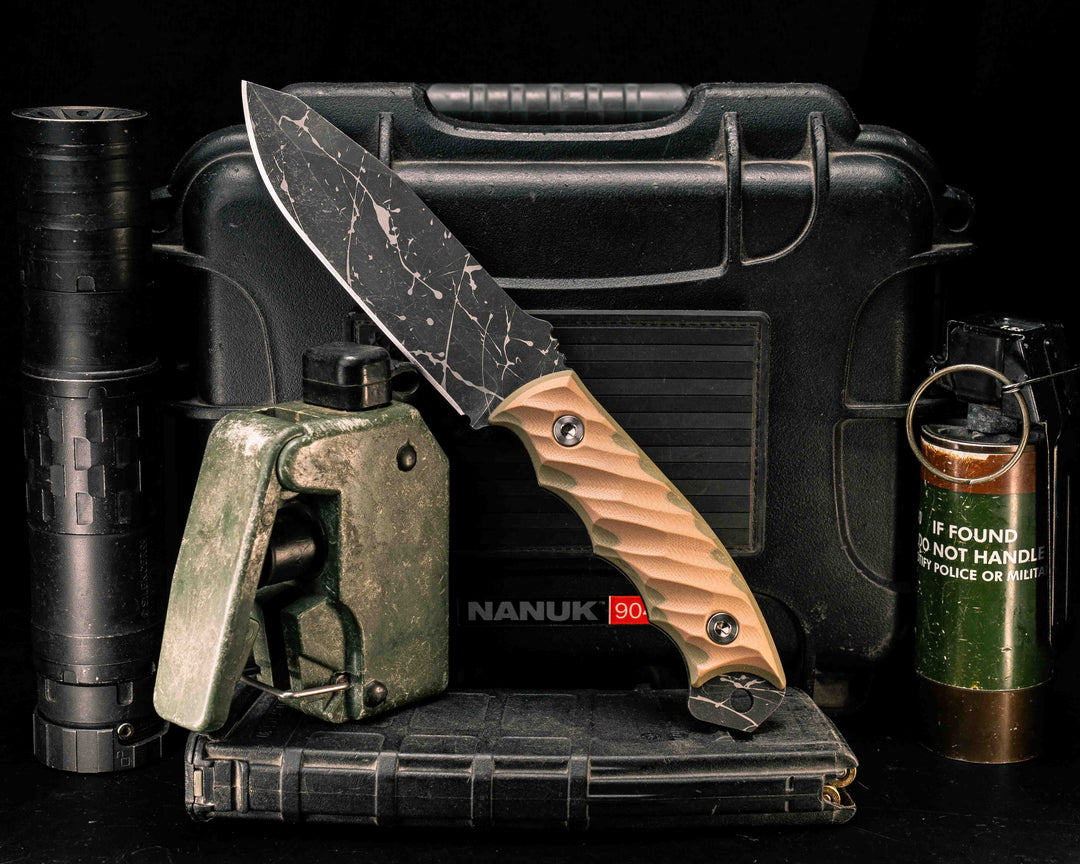 Disaster Breacher- Coyote and OD Green G10, Allen Bolts, Textured Grip