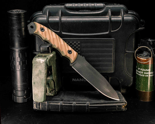 Disaster Breacher- Coyote and OD Green G10, Allen Bolts, Textured Grip