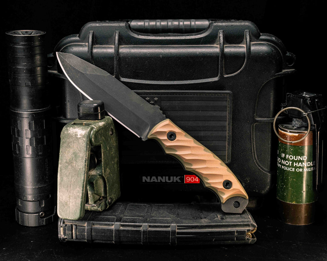 Disaster Breacher- Coyote and OD Green G10, Allen Bolts, Textured Grip
