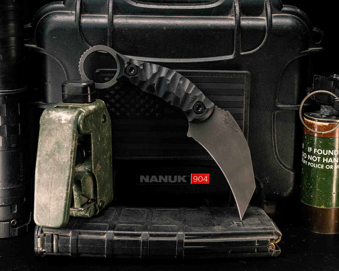 Karambito- Black G10, Allen Bolts, Textured Grip