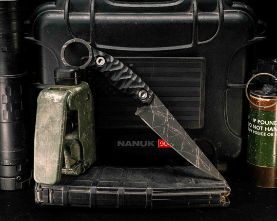 Osoraku 4"- Black G10, Allen Bolts, Textured Grip