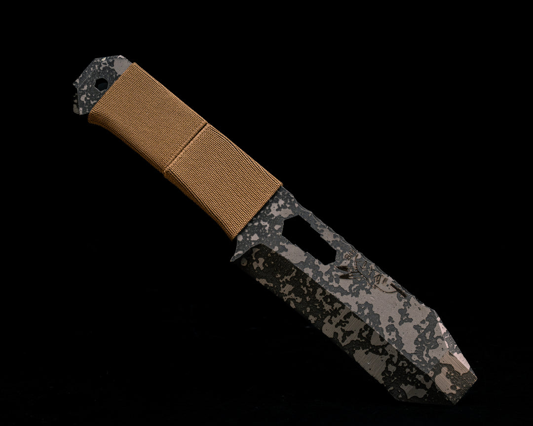 Breacher Bar Multi-tool Prybar- Coyote Elastic Bands, Phillips Bit Included, Acid Splash and Rock Wash Finish