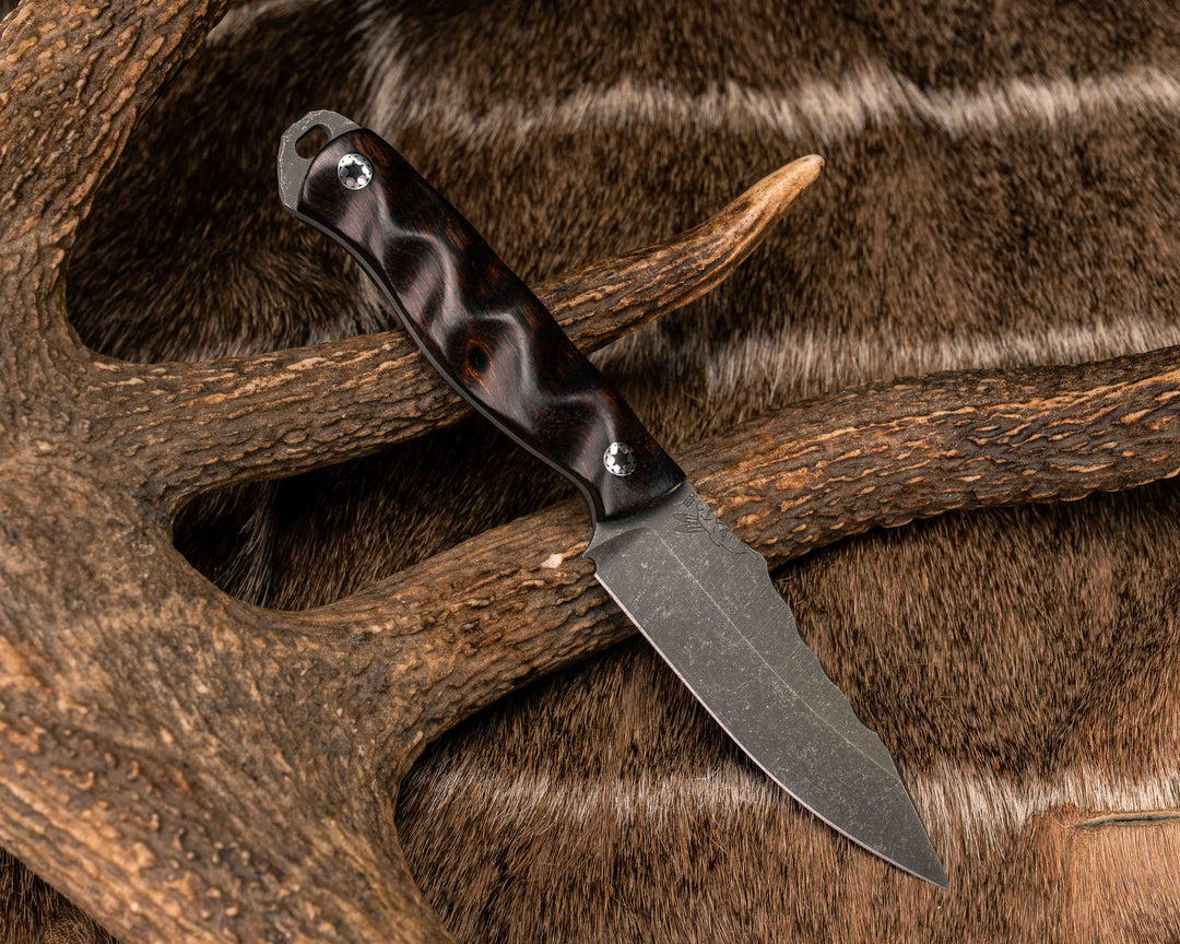 Field Knife Jr- Desert Ironwood. Mosaic Pins, Textured Grip