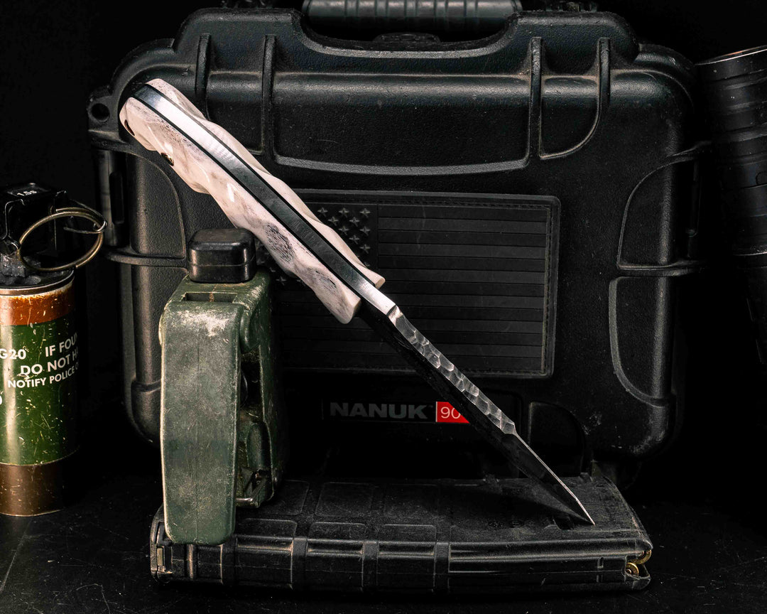 Disaster Breacher Gen 3- Elk antler, Mosaic Pins, Copper Lanyard Pin, Textured Grip