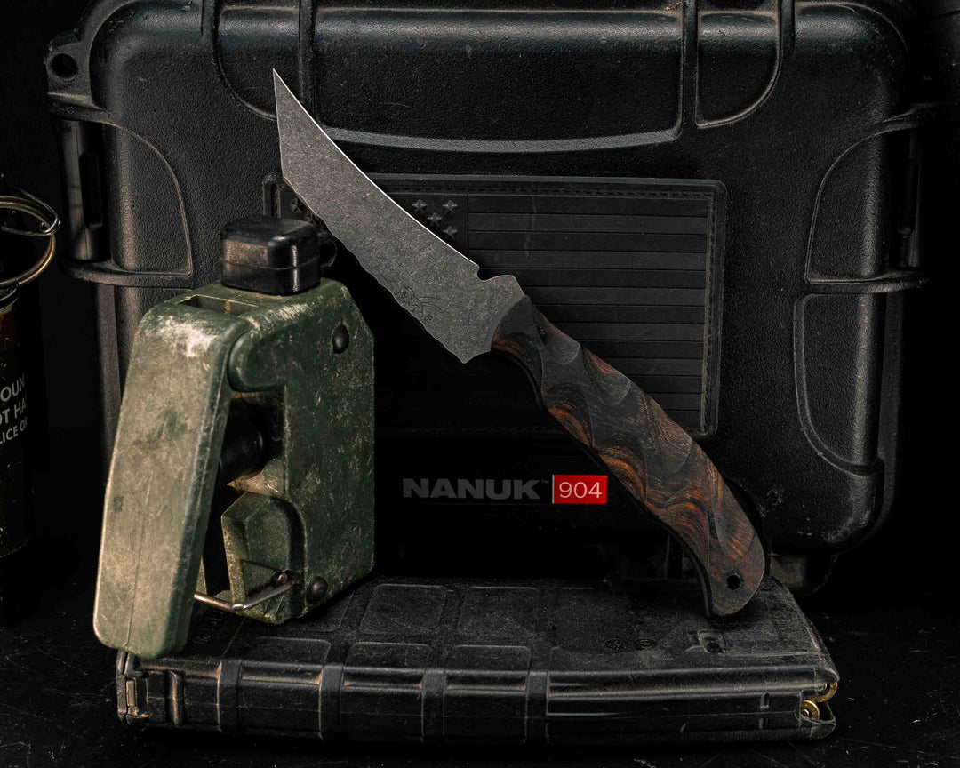 Draugr- Desert Ironwood, CF Pins, CF Lanyard Pins, Textured Grip, Rustic Finish