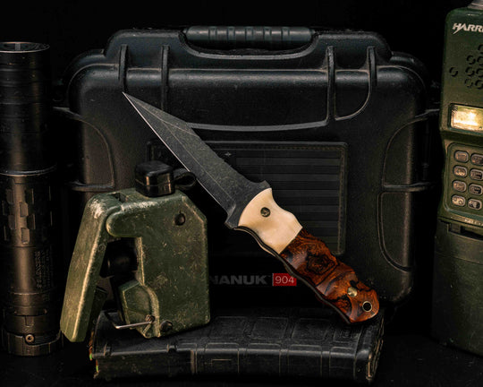 Combat Dirt Nap- Giraffe Bone, Brass Split, Desert Ironwood, Brass Pins, Brass Lanyard Pin, Textured Grip