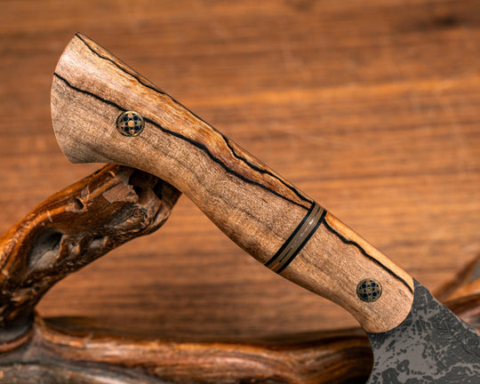 2 Piece Chef Set- Spalted Maple, Black G10, Coyote G10, OD Green G10 and Copper Split, Mosaic Pins, Smooth Grip