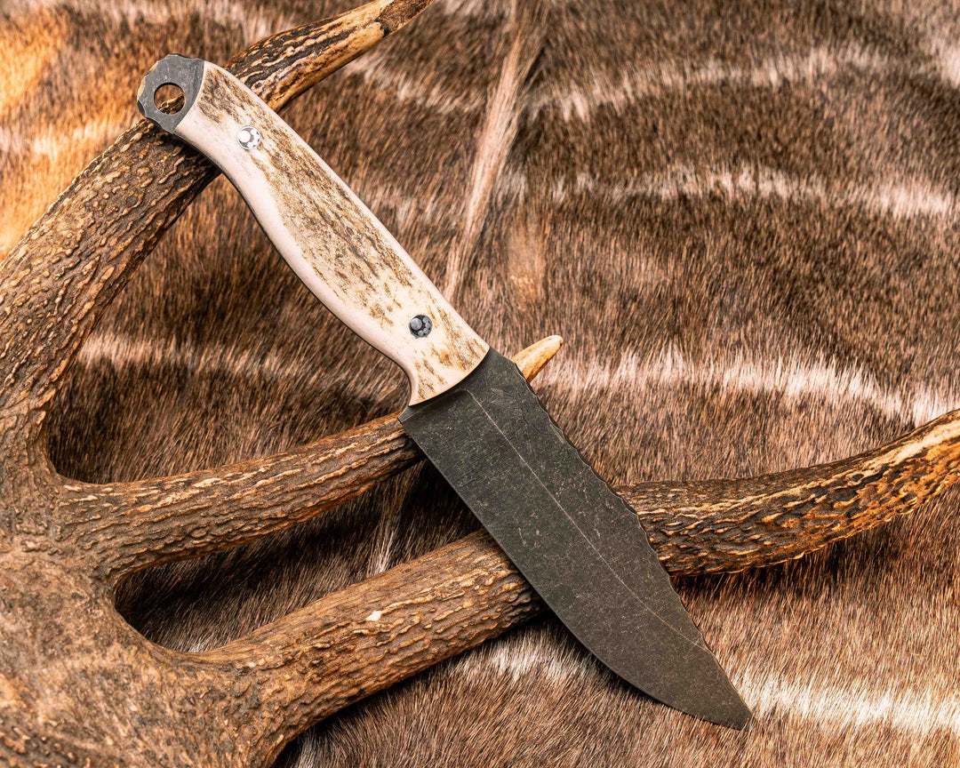 Crow Scout- Elk Antler, Mosaic Pins, Smooth Natural Grip