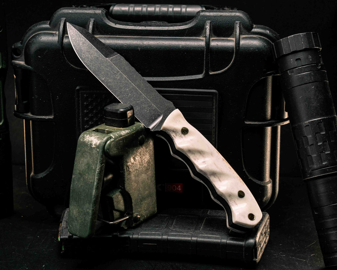 Disaster Breacher Gen 3- Elk Antler, Mosaic Pins, Brass Lanyard Pin, Textured Grip