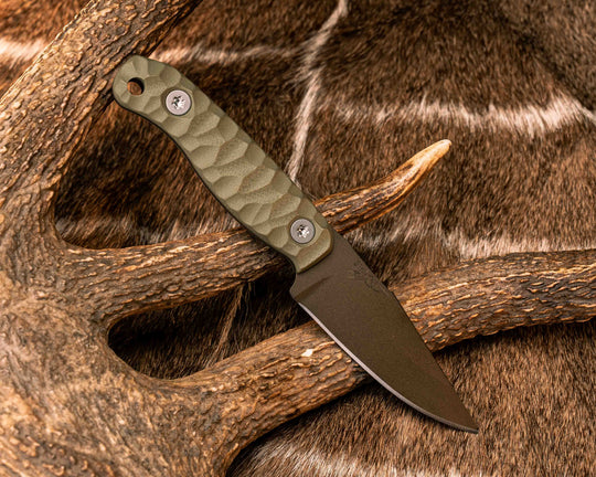 Feather Light- OD Green G10, Midnight Bronze Cerakote, Ti Torx Bolts, Textured Grip