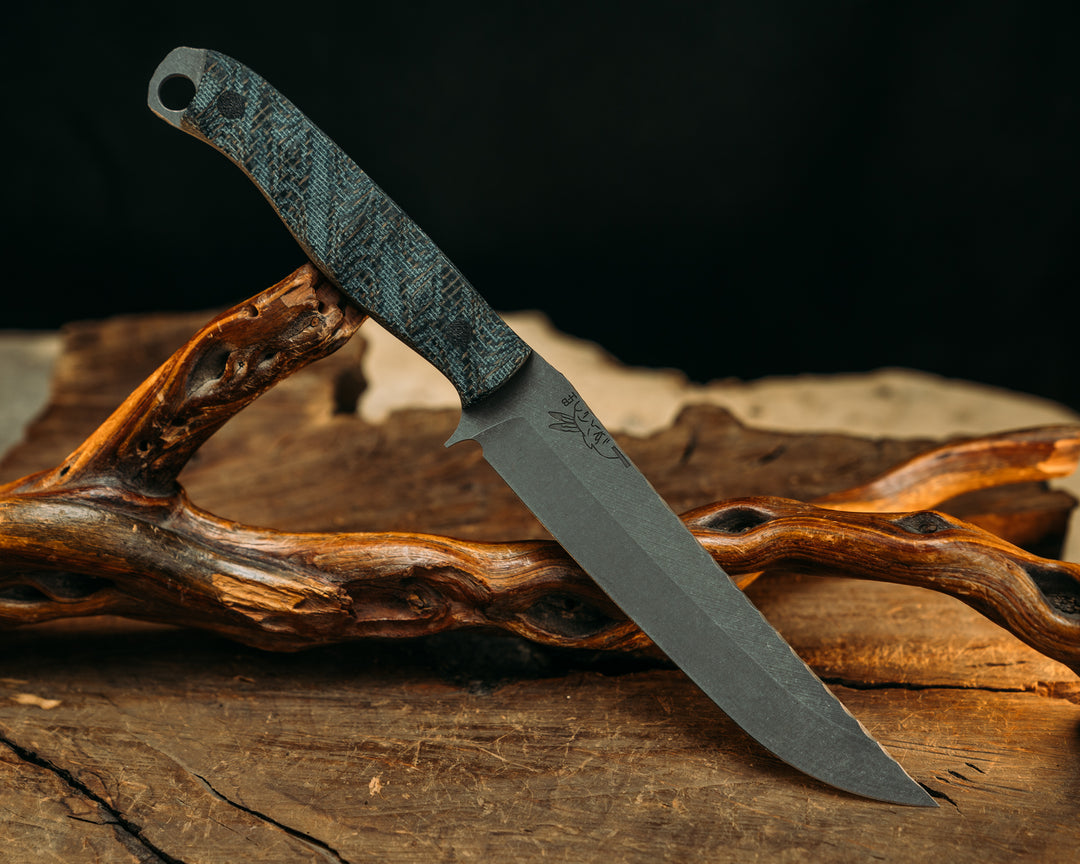 Crow Breakdown - Kamari Burlap Micarta, CF Pins, Textured Grip.