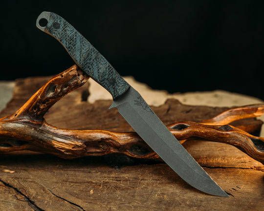 Crow Breakdown - Kamari Burlap Micarta, CF Pins, Textured Grip.