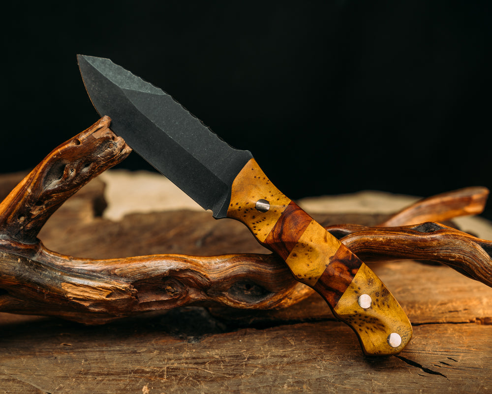 Disaster Jr - Cheese Wood & Desert Ironwood, Brass Pins, Textured Grip.