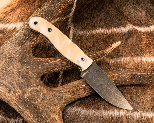 Crow Jr- Camel Bone, Patriot Mosaic Pins, Aluminum Lanyard Pin, Textured Grip