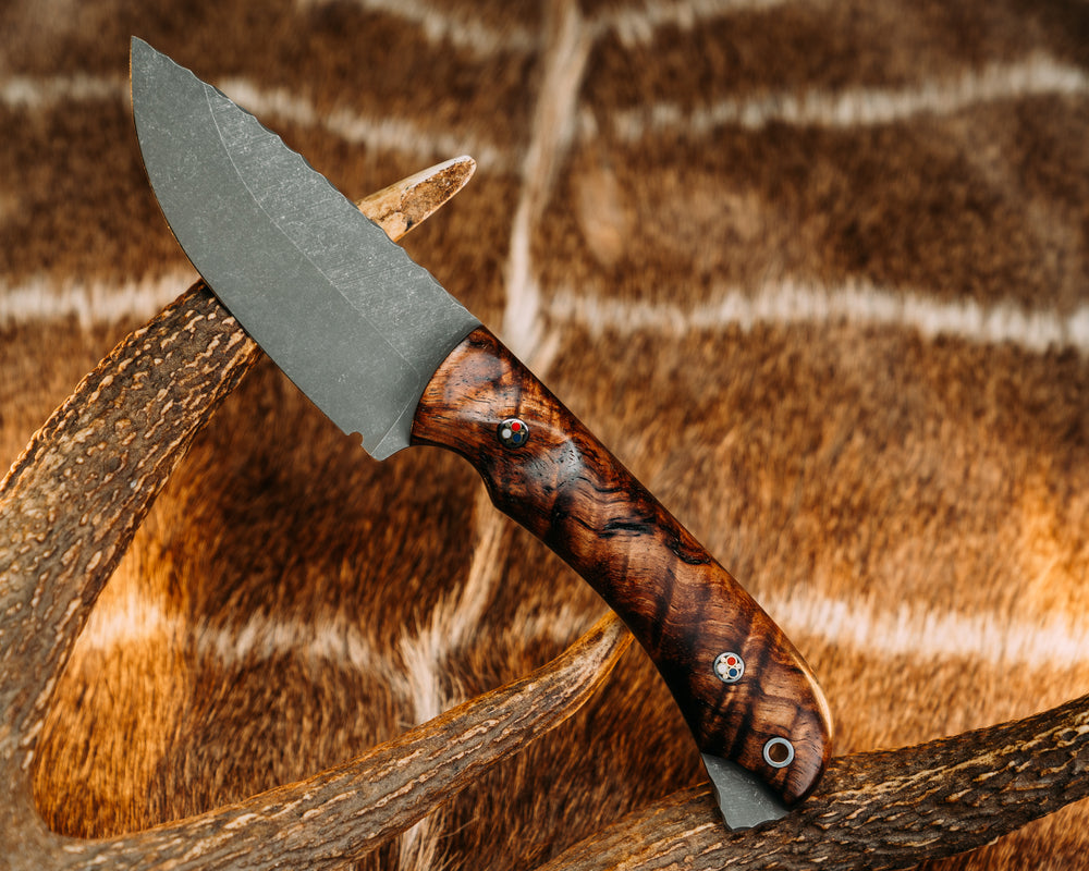 Cavner- Hawaiian Curly Koa, Patriot Mosaic Pins, Aluminum Lanyard Pin, Contoured Grip