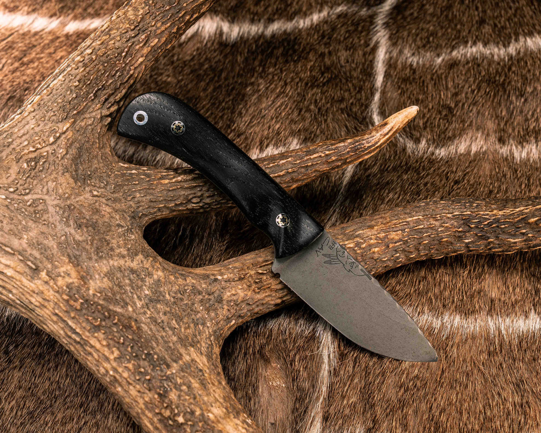 Cav Jr- Ancient Bog Oak, Mosaic Pins, Aluminum Lanyard Pin, Textured Grip