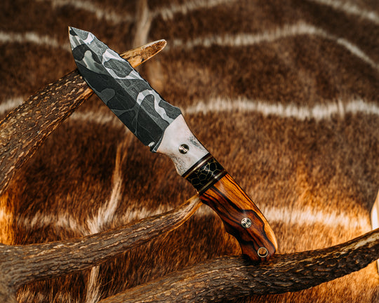 Disaster Jr- Black G10, Red G10 and Brass Pin Striping, Black with Gold Web Tru-stone Split, Desert Ironwood, Mosaic Pins, Brass Lanyard Pin, Grooved Grip