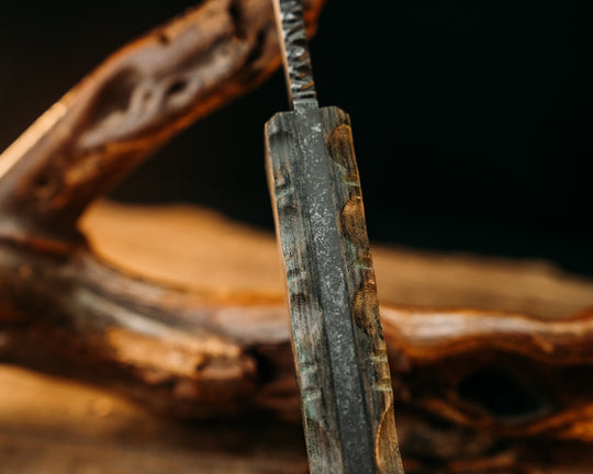 Hog Hunt Jr- Realtree Cammie Micarta, Vintage Micarta Pins, Textured Grip
