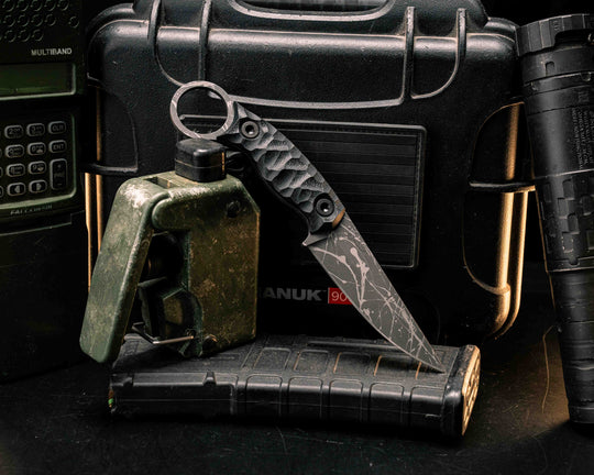 Osoraku 3" Mini - Black G10, Allen Bolts, Textured Grip