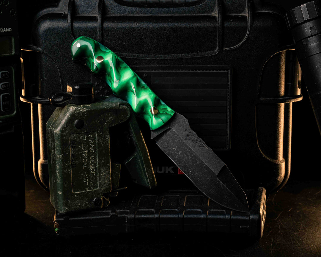 Disaster Jr Gen 3- Raffir Glow Nobel Brass, Brass Pins, Textured Grip
