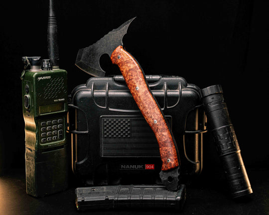 Warbird- Lion's Blood Amboyna, Mosaic Pins, Smooth Grip
