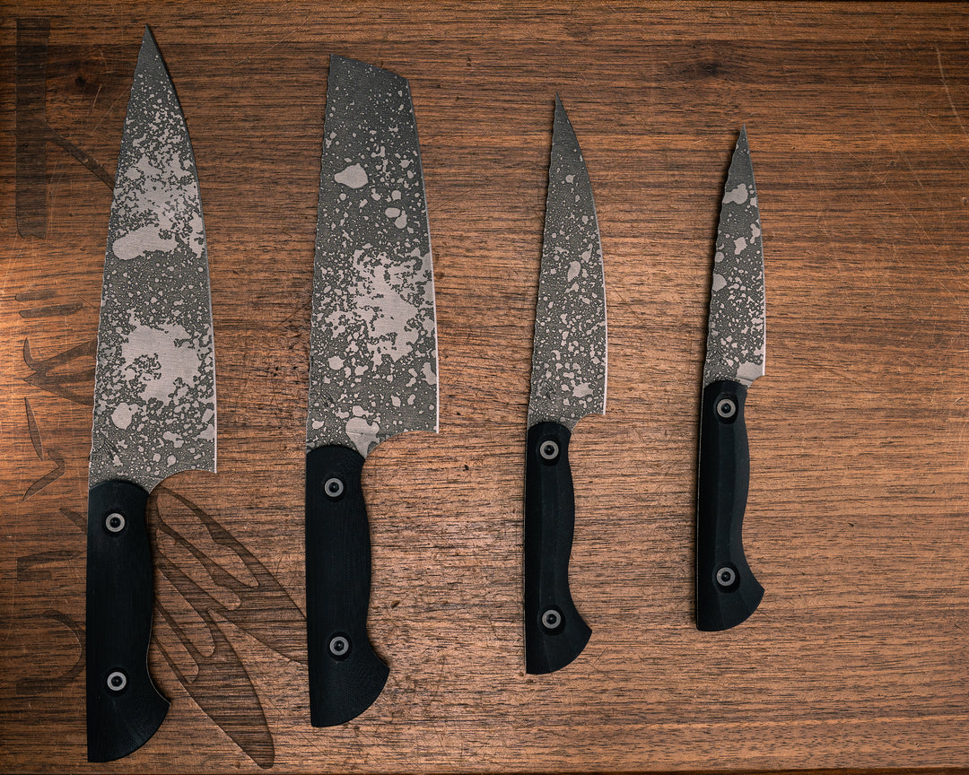 Chef Set - Black G10, Allen Bolts, Smooth Grip