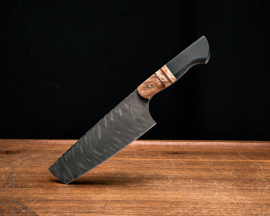 Nakiri- Maple, Black G10, OD Green G10, Copper, Red G10 and Coyote G10 Pin Striping, Spalted Maple Split, Black Canvas Micaela, Mosaic Pin, CF Pin, Smooth Grip