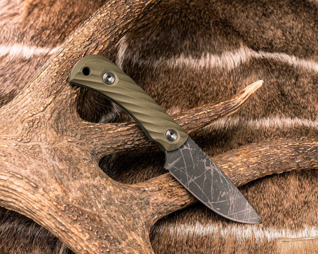 Cav Jr- OD Green G10,  Allen Bolts, Textured Grip
