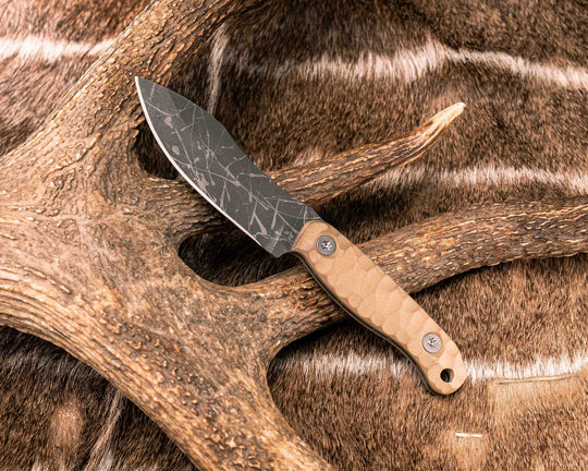 Skinner Jr- Coyote G10, Ti Torx Bolts, Textured Grip